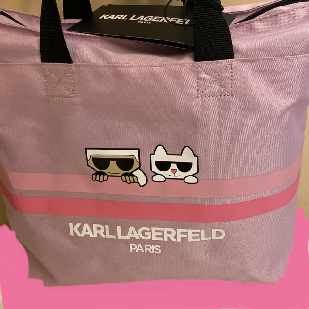 New with tags Karl lagerfeld lavender tote bag 13X!9X5